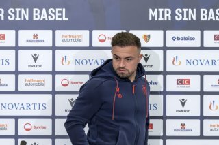 Xherdan Shaqiri a été très sollicité par la presse jeudi KEYSTONE/GEORGIOS KEFALAS